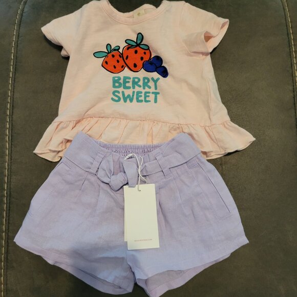 Baby Girl's Nordstrom 7 pc Bundle 6mo-12mo Dresses & Shorts NWT - Picture 2 of 5